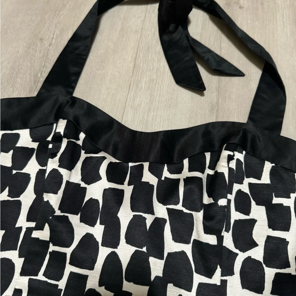 White House Black Market Bustier Strapless Top Black White Abstract Print - 4 - Picture 3 of 11